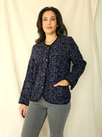 Vintage vest Purple Roses | S