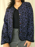 Vintage vest Purple Roses | S