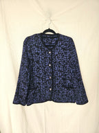 Vintage vest Purple Roses | S