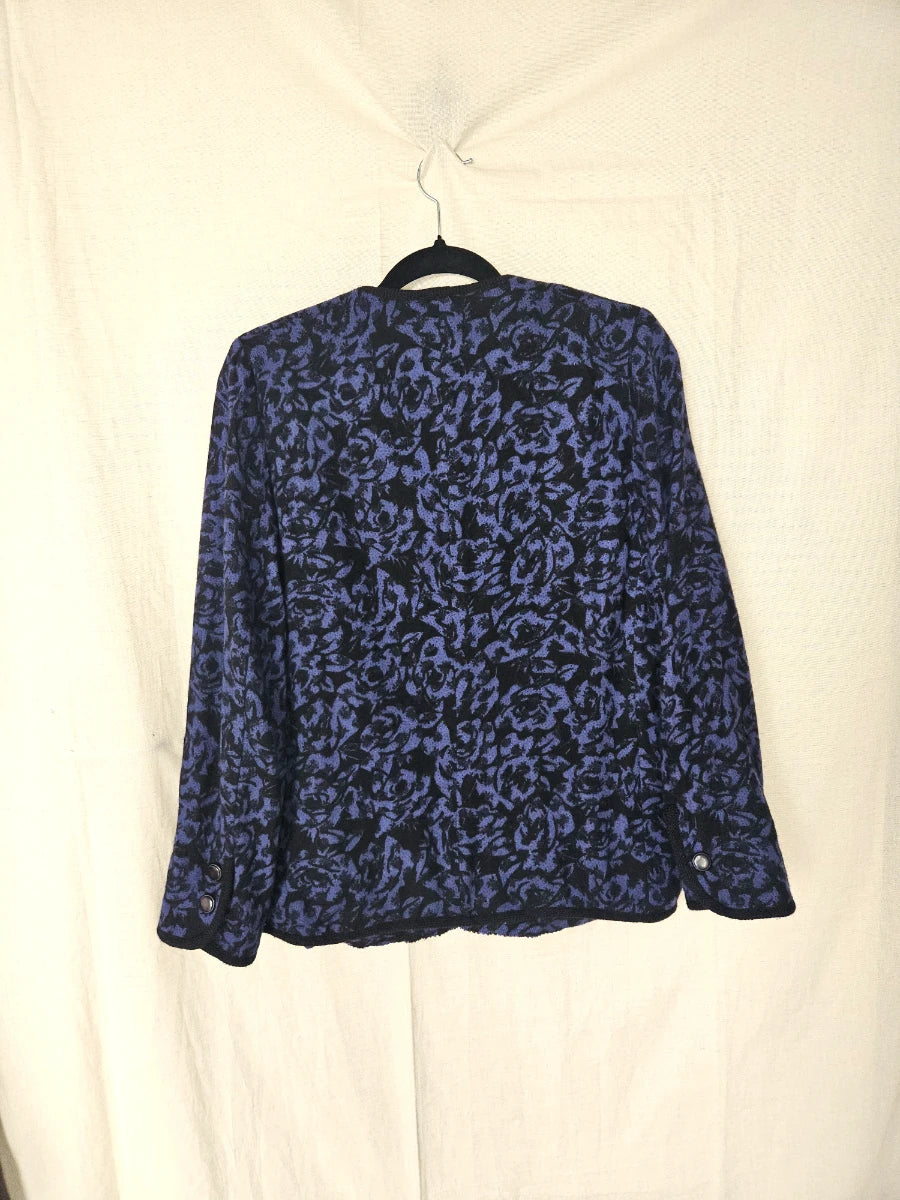 Vintage vest Purple Roses | S