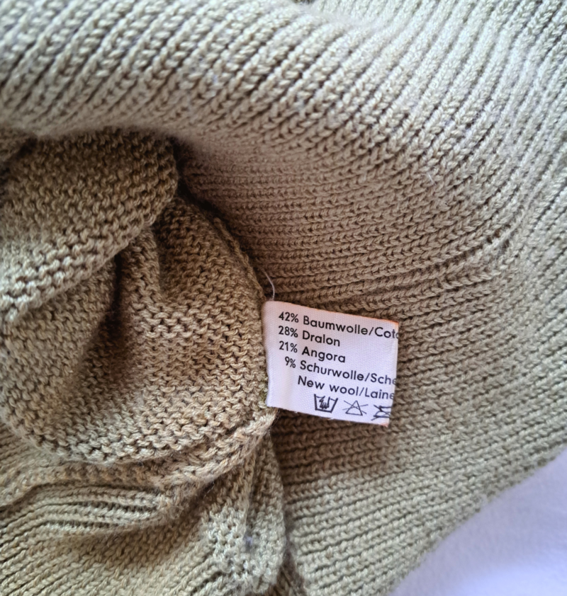 Vintage trui matcha angora | M - Afbeelding 6