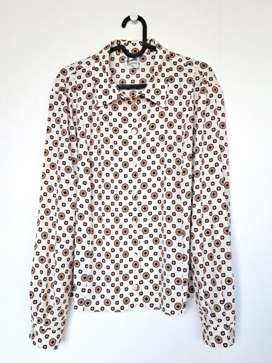 witte blouse met print