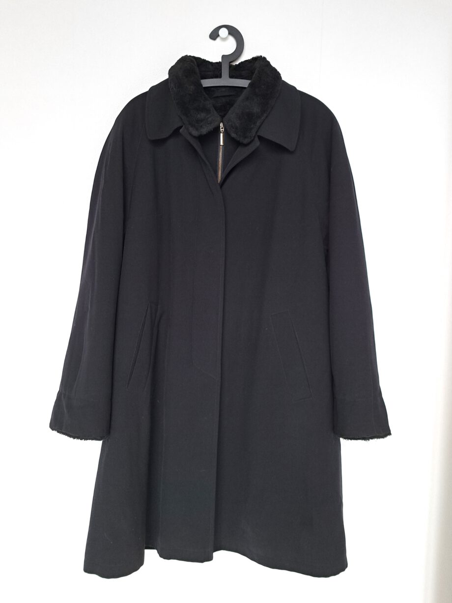 zwarte vintage jas met rits voorkant