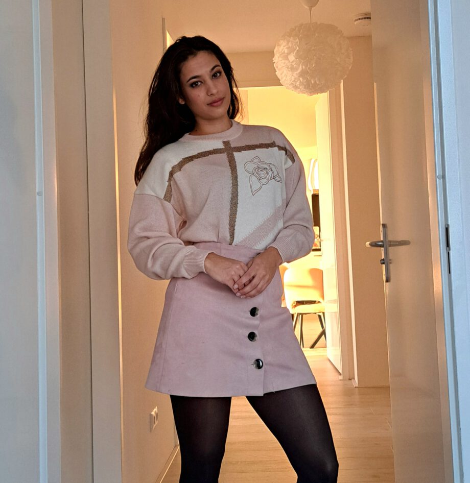 Vintage trui wild rose | L - Afbeelding 4