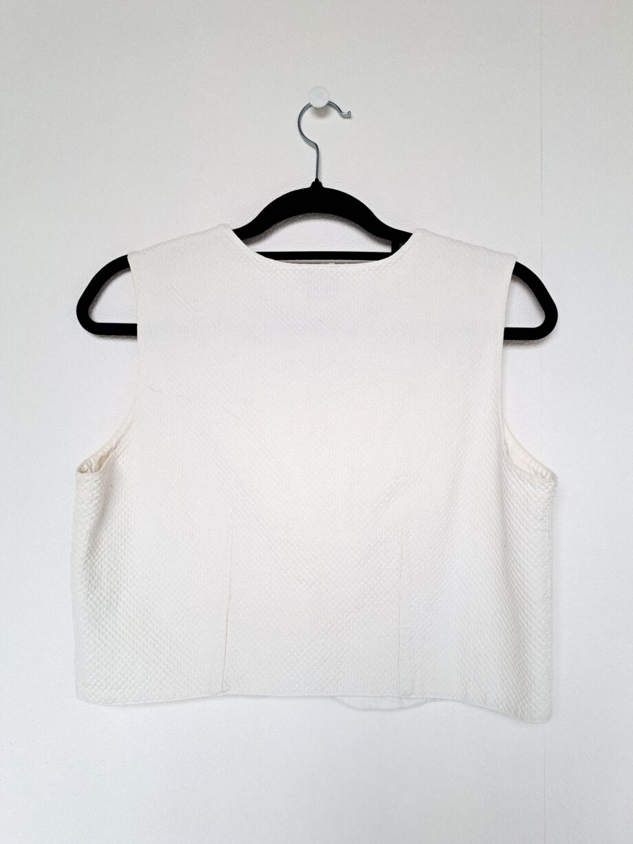 Vintage gilet white romance | M - Afbeelding 6