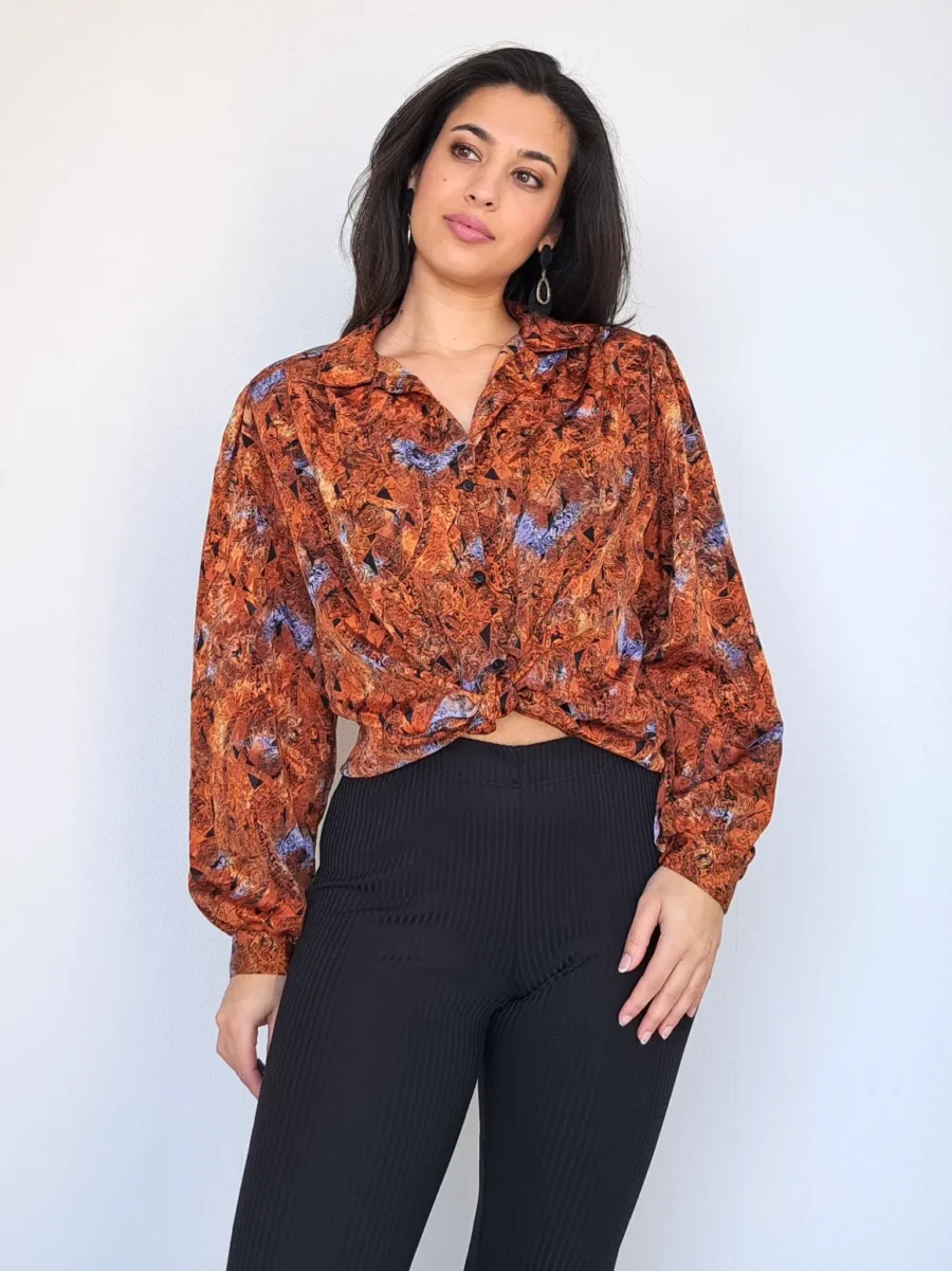 Donkeroranje vintage blouse