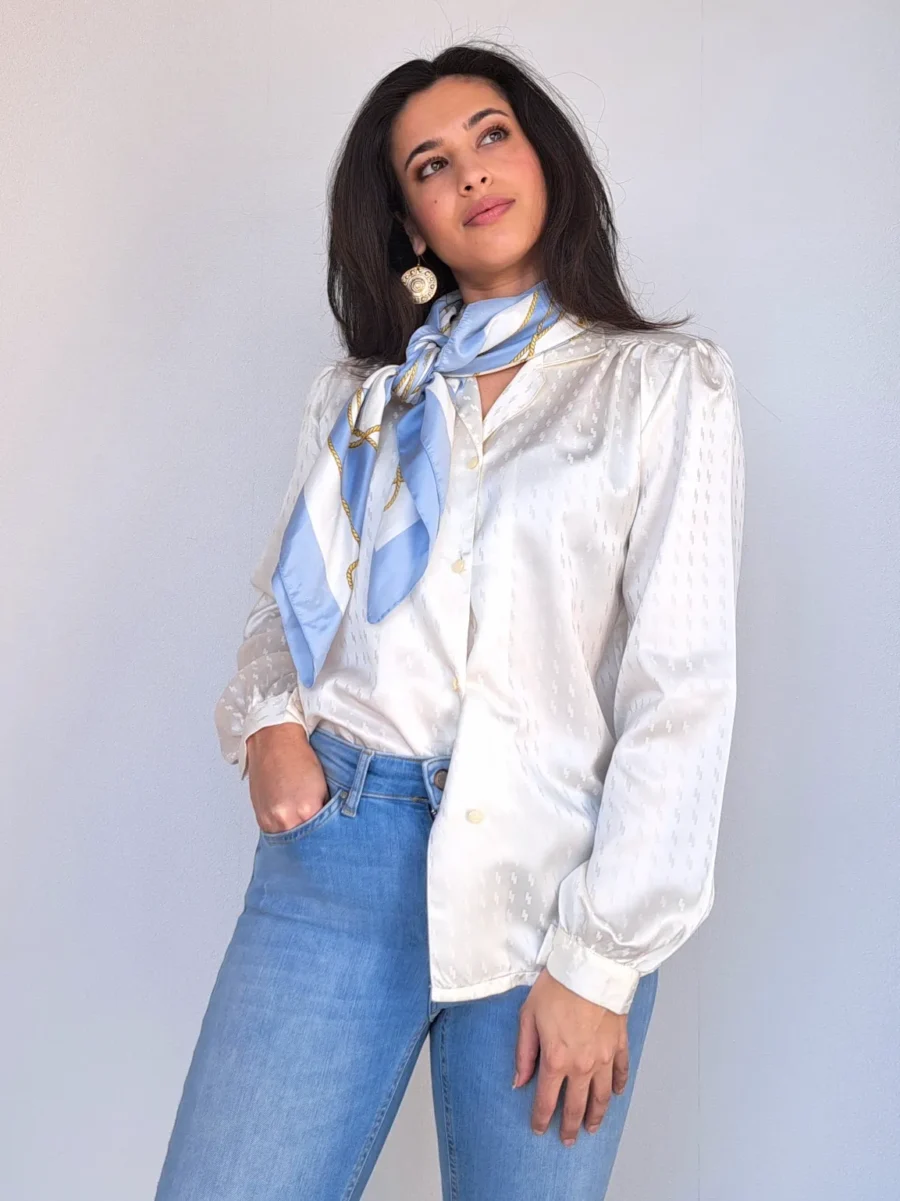 zijden vintage blouse