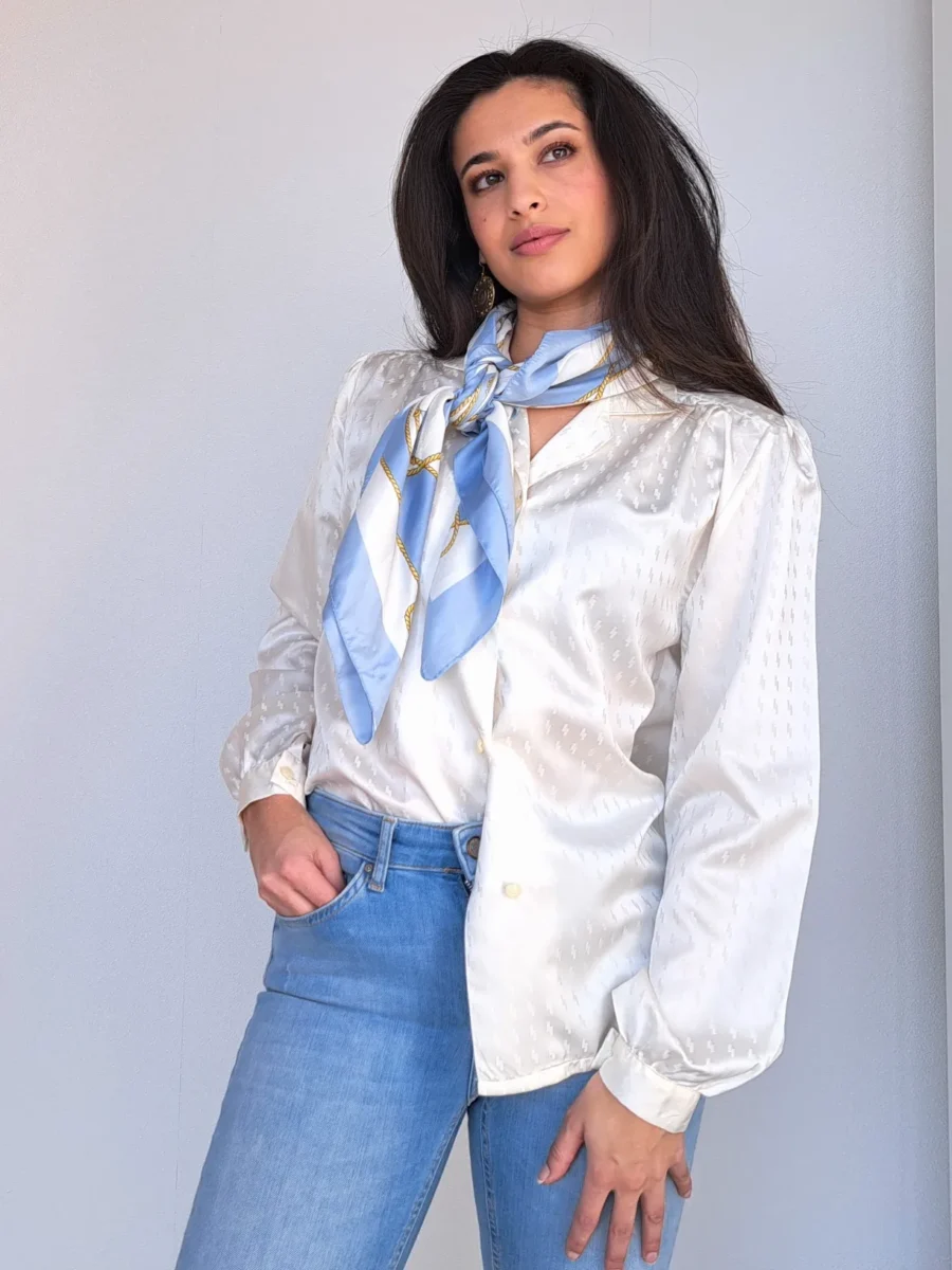 zijden vintage blouse