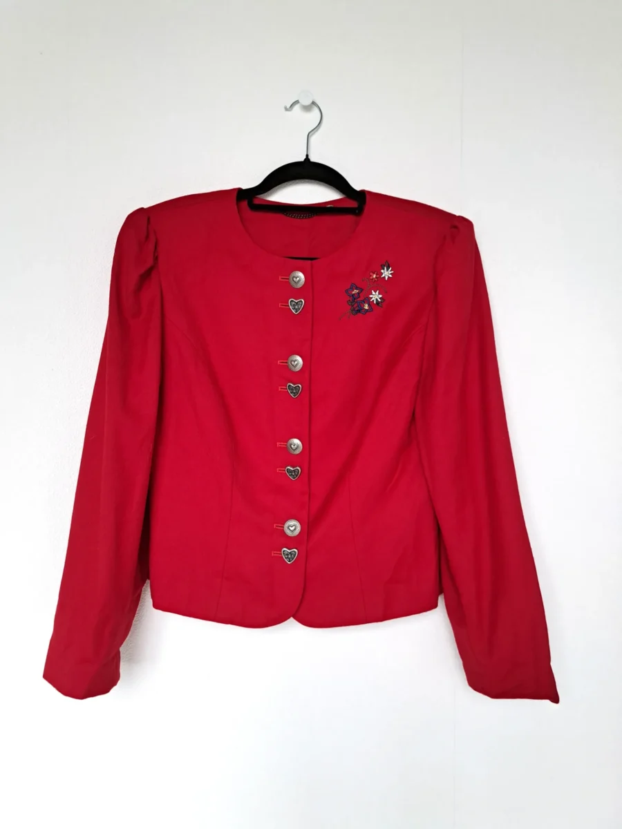 felrood vintage jasje