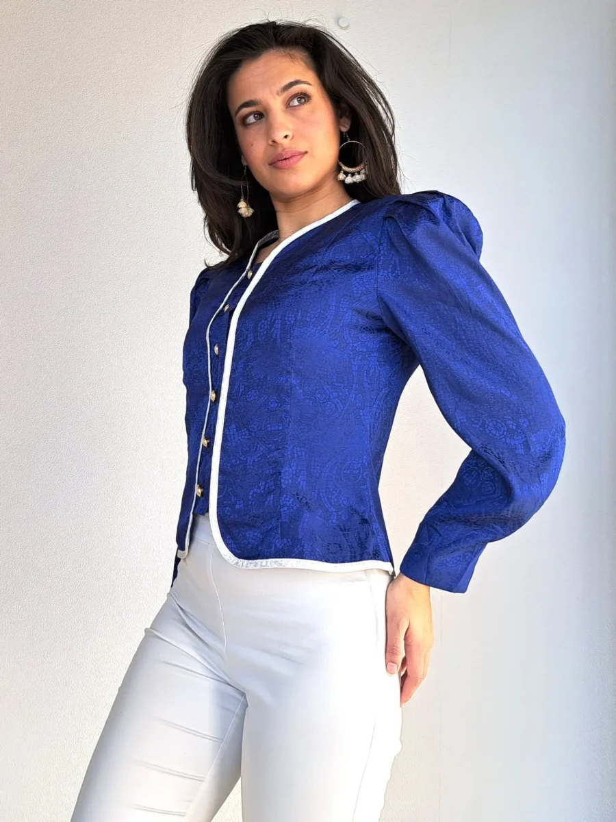 donkerblauwe vintage top