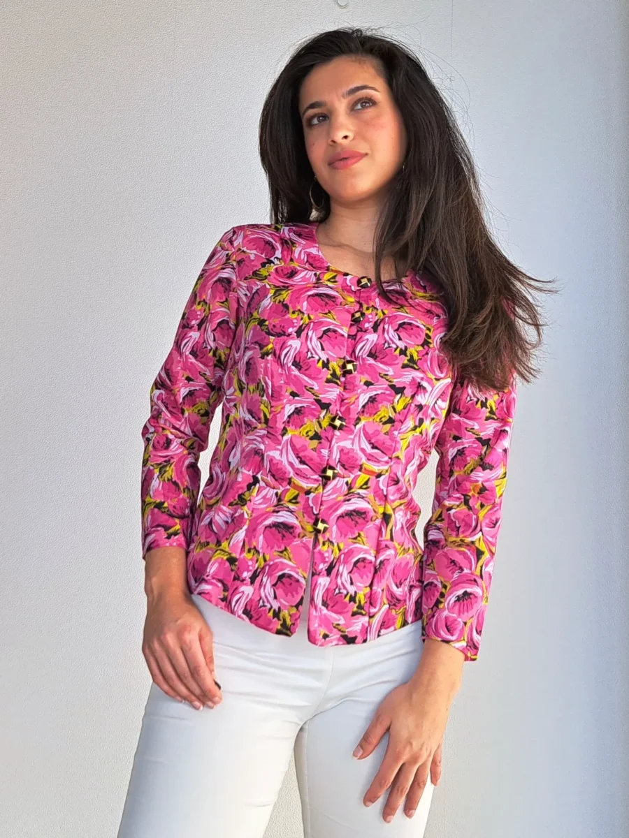 vintage top met rozen
