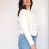 gehaakte witte vintage trui