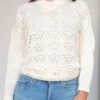gehaakte witte vintage trui