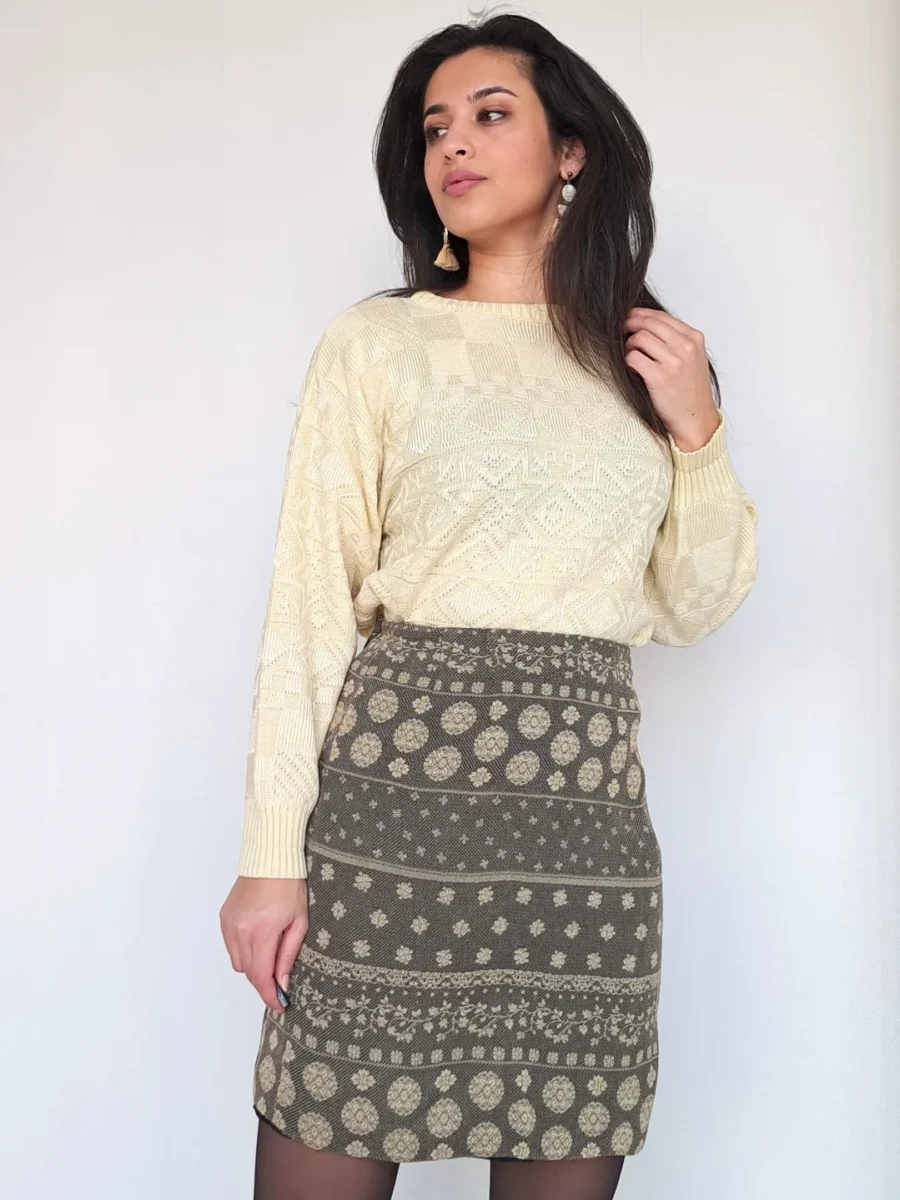 gele vintage trui