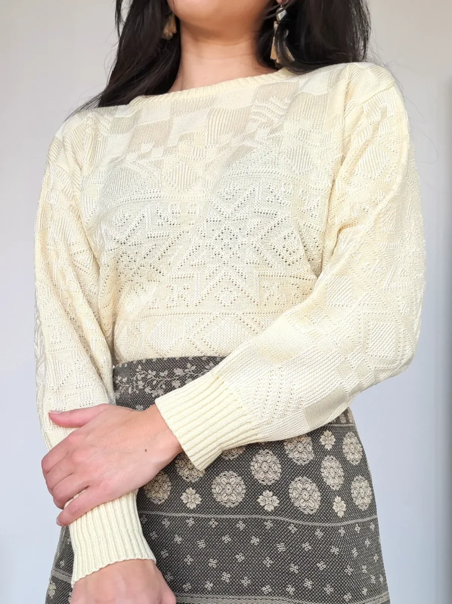 gele vintage trui