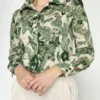 Vintage top 70s green graphics | XS - Afbeelding 3