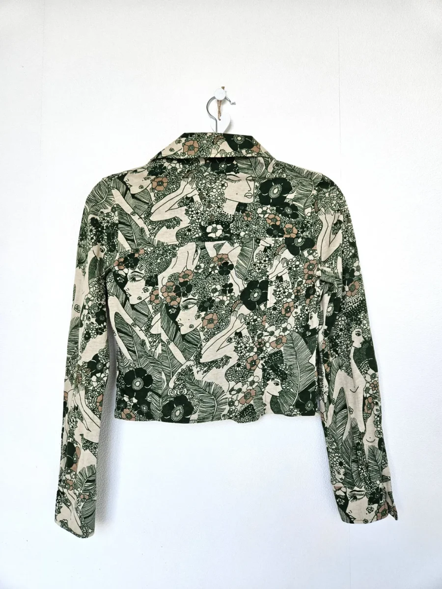 Vintage 70s groene top | XS - Afbeelding 5