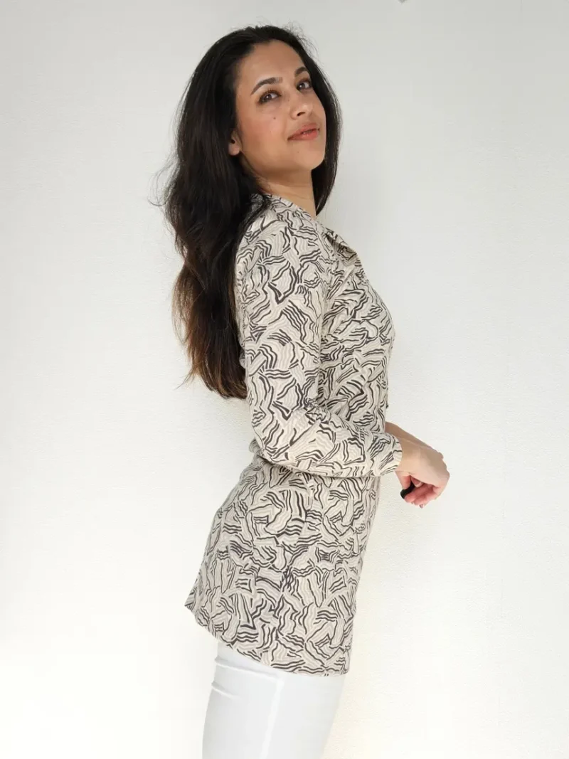 Vintage top 70s tall brown| XS - Afbeelding 2