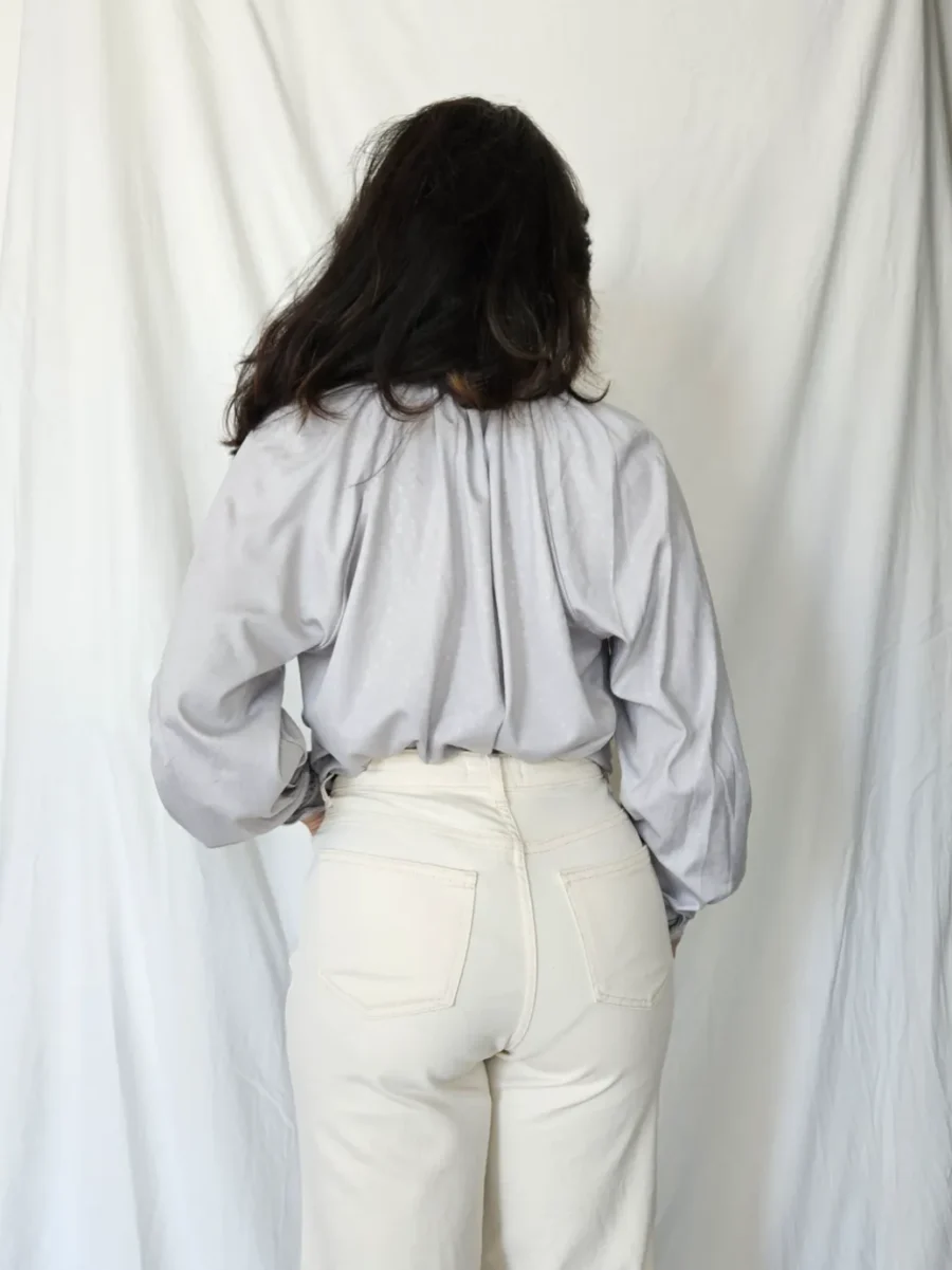 Pastel paarse 70s blouse | M - Afbeelding 5
