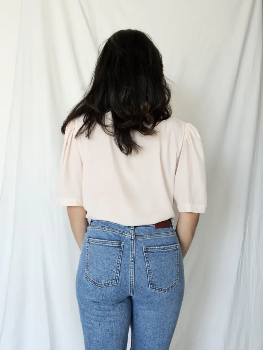 Romantische vintage blouse | L - Afbeelding 3