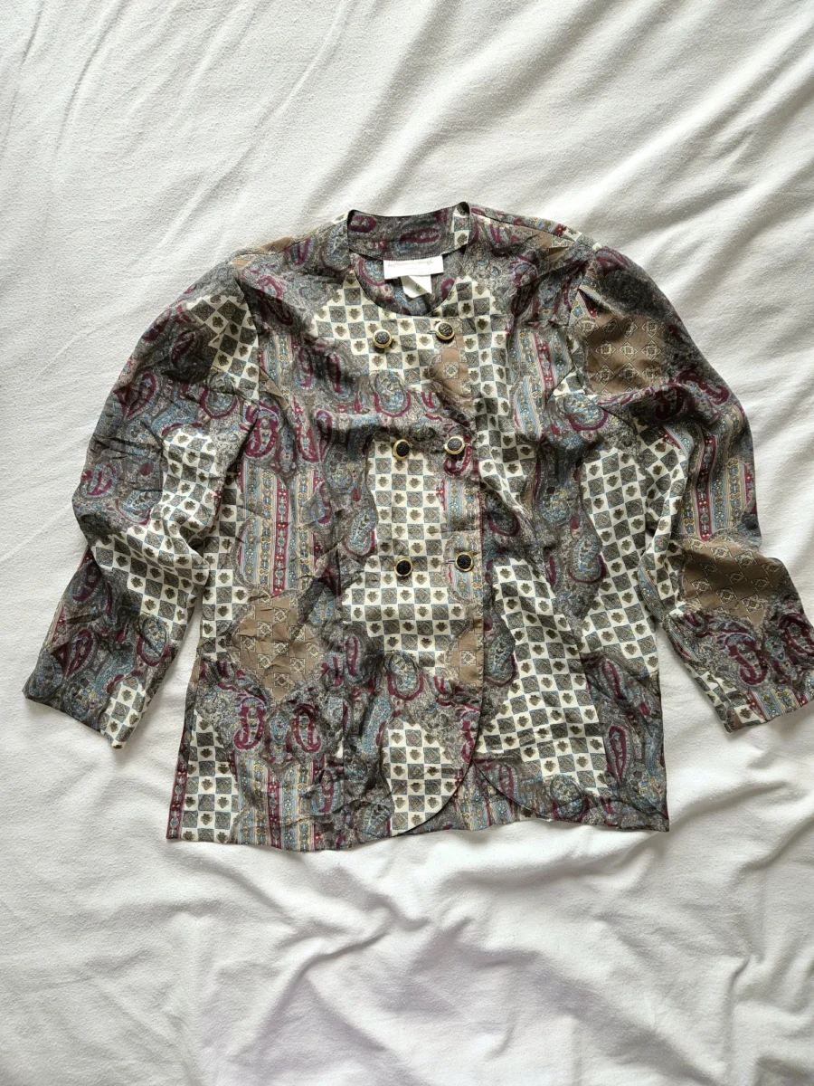 Vintage blouse met bijzondere prints | L - Afbeelding 5