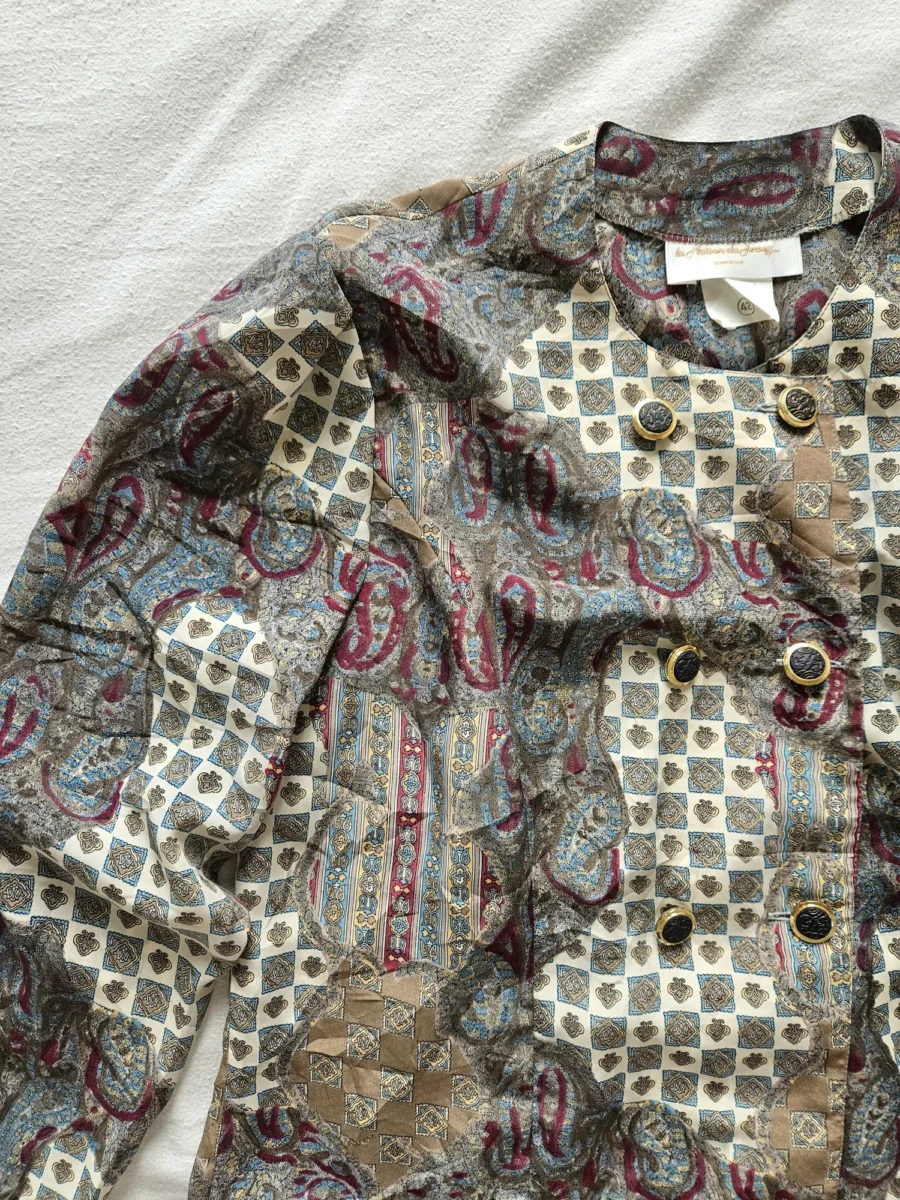 Vintage blouse met bijzondere prints | L - Afbeelding 6