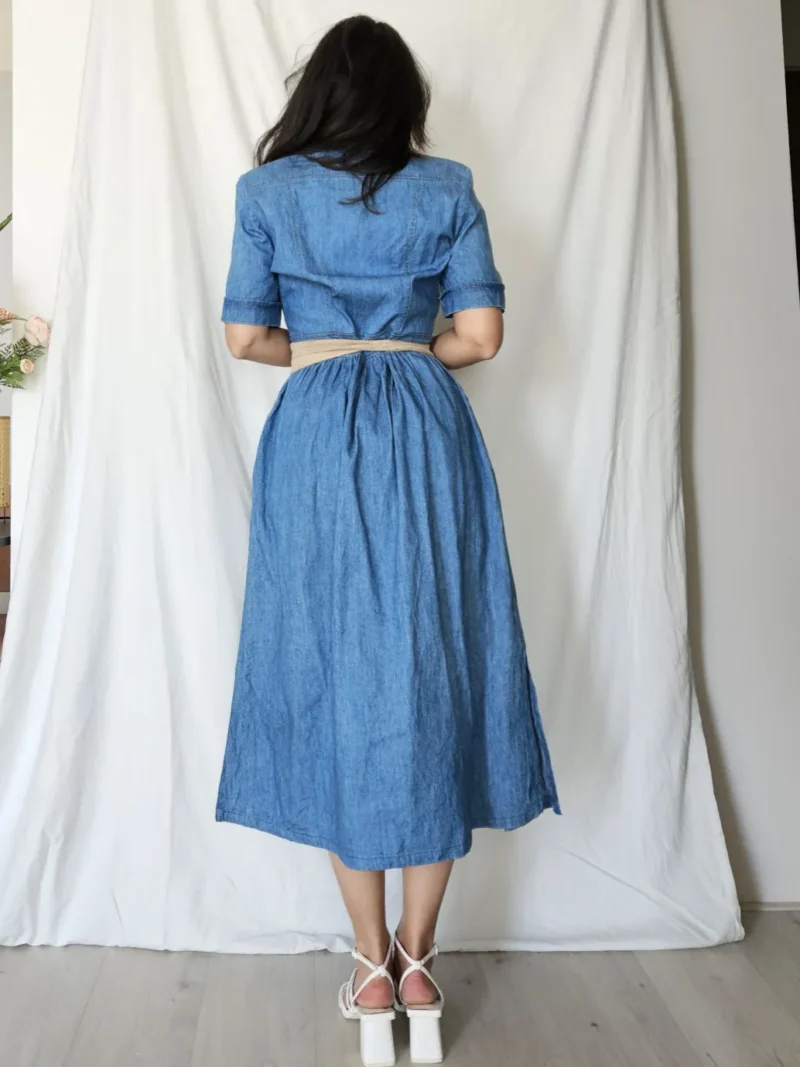 Betty Barclay vintage denim jurk | M - Afbeelding 5
