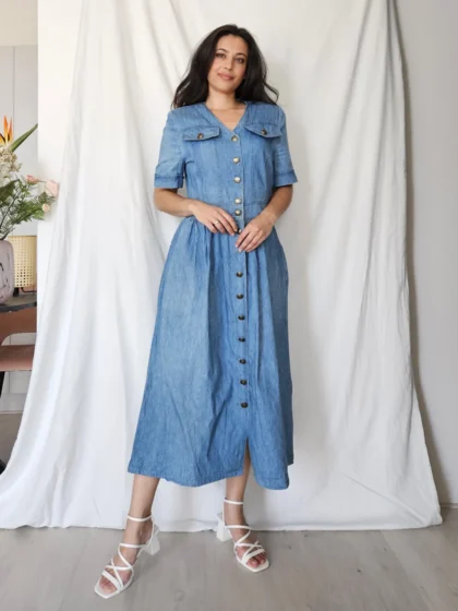 Betty Barclay vintage denim jurk | M
