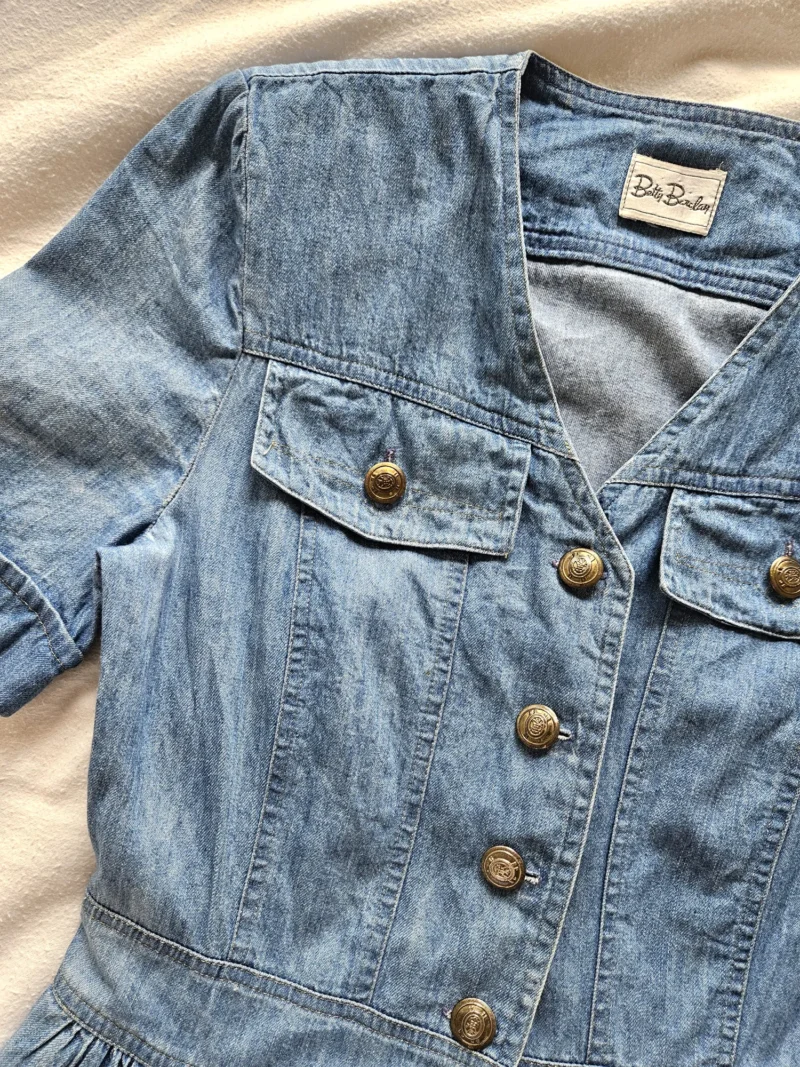 Betty Barclay vintage denim jurk | M - Afbeelding 6