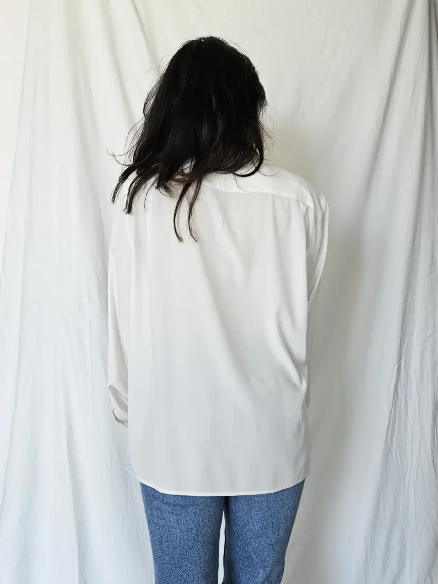 Elegante witte vintage blouse | XXL - Afbeelding 4