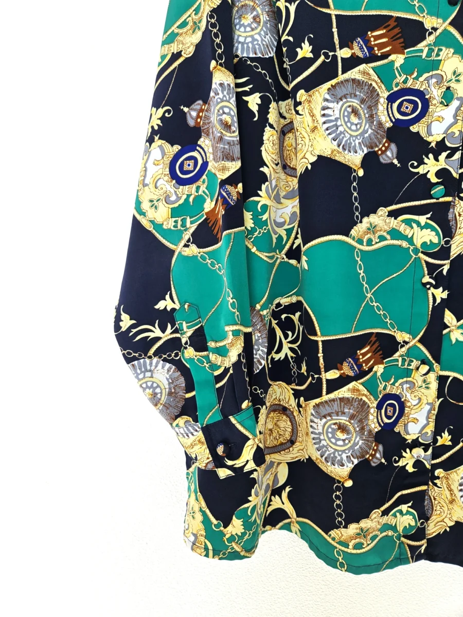Vintage blouse Versace inspired | 3XL - Afbeelding 5