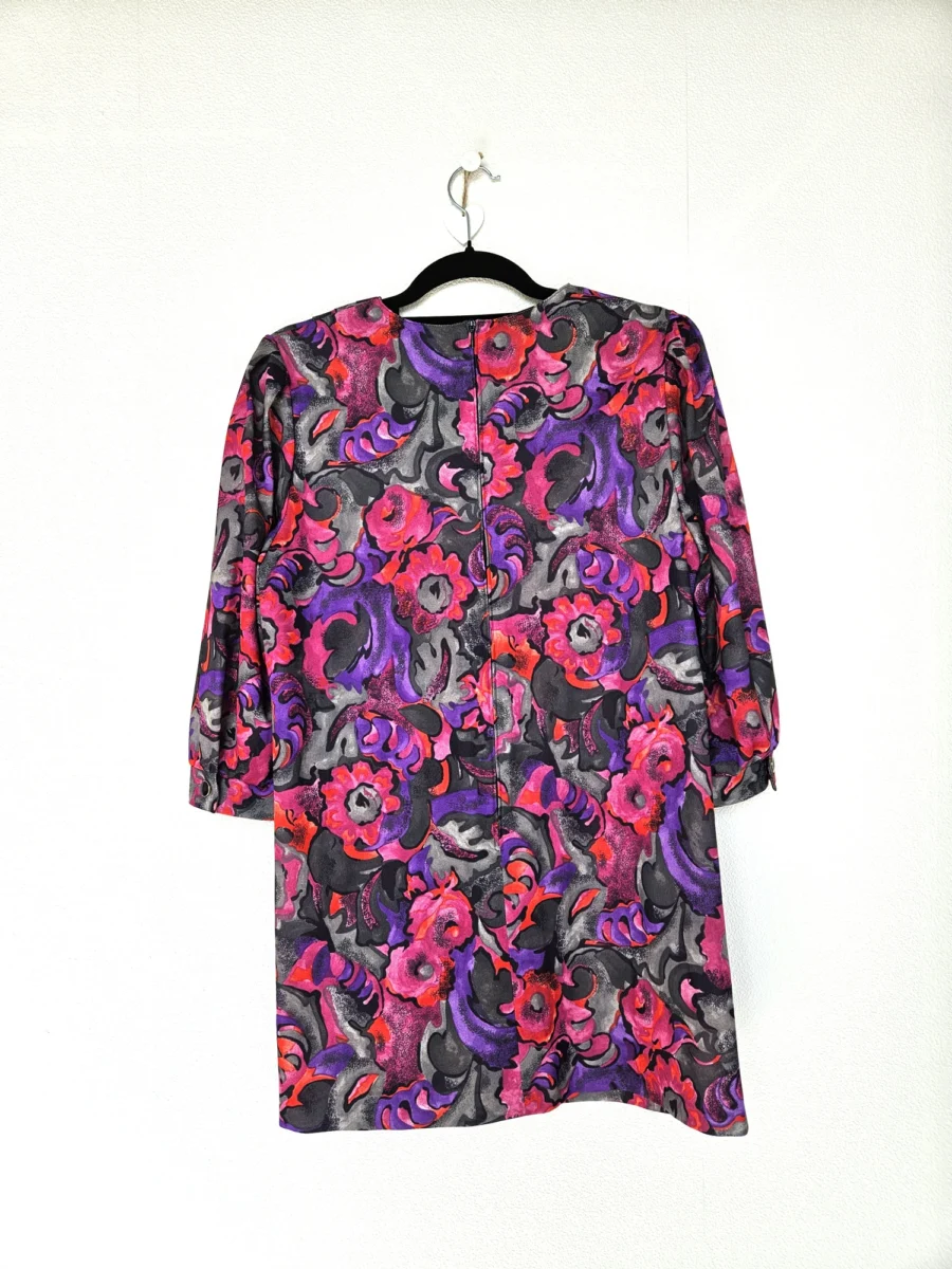 Lange vintage blouse met kleurrijke print | M - Afbeelding 5