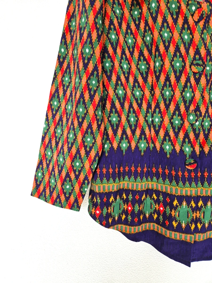 Vintage blouse met gekleurde ruiten | XS - Afbeelding 7