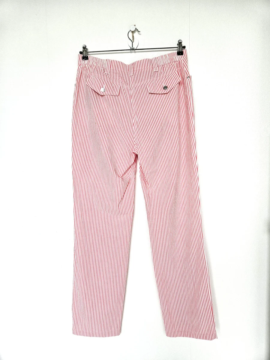 Katoenen vintage broek met rode strepen | XXL (33/32) - Afbeelding 4