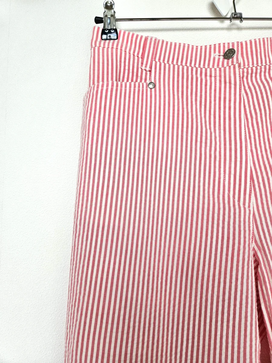 Katoenen vintage broek met rode strepen | XXL (33/32) - Afbeelding 5