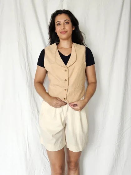 Corduroy vintage gilet bruin