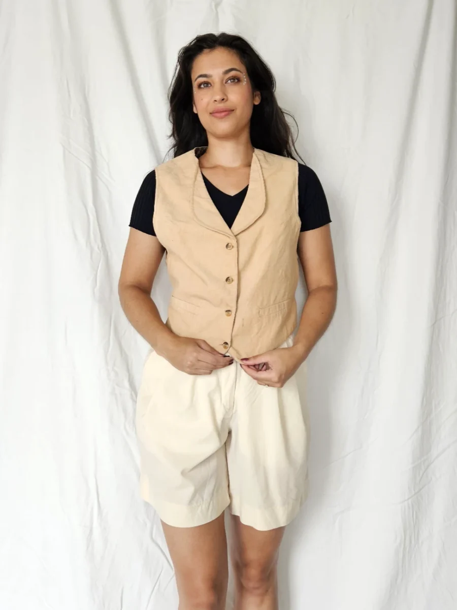 Corduroy vintage gilet bruin