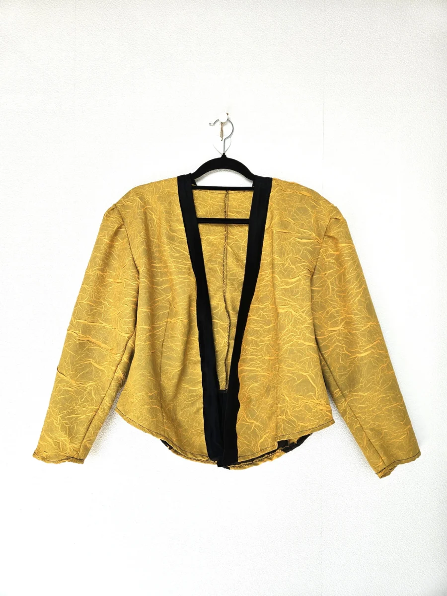Jaren 80 vintage jasje geel met zwart