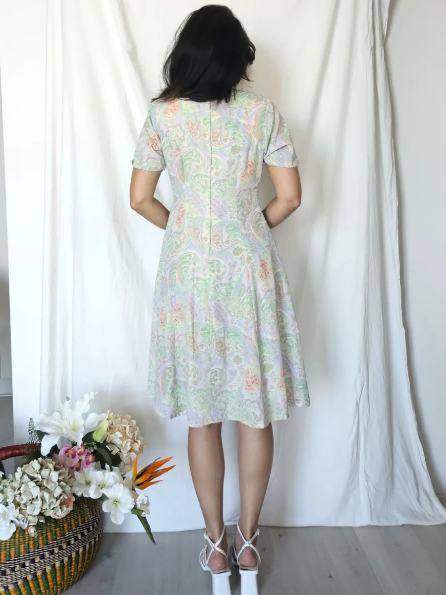 Zomerse vintage jurk met strikjes | S - Afbeelding 3