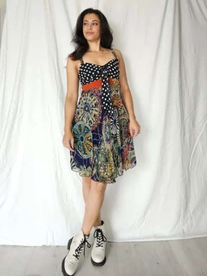 Luchtig vintage zomerjurkje met print | S