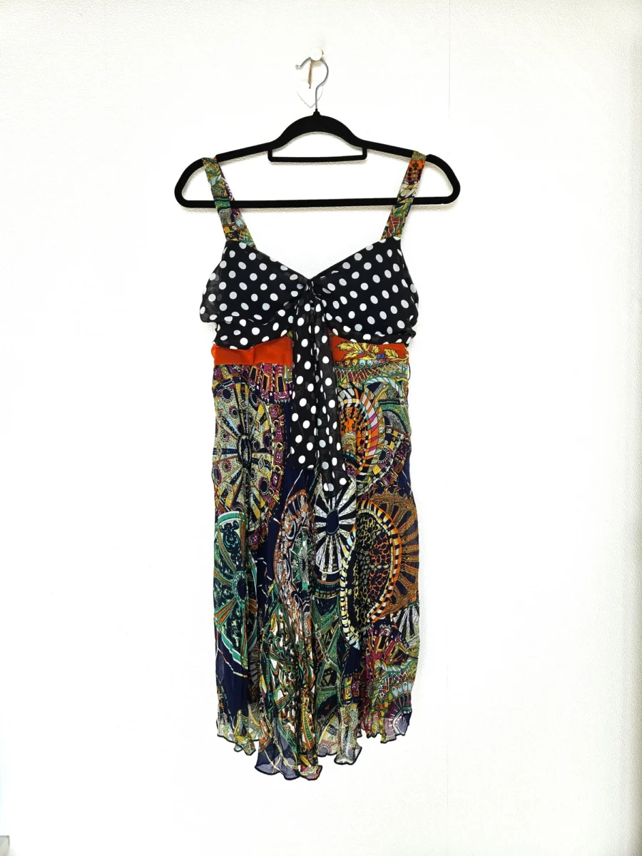 Luchtig vintage zomerjurkje met print | S - Afbeelding 3