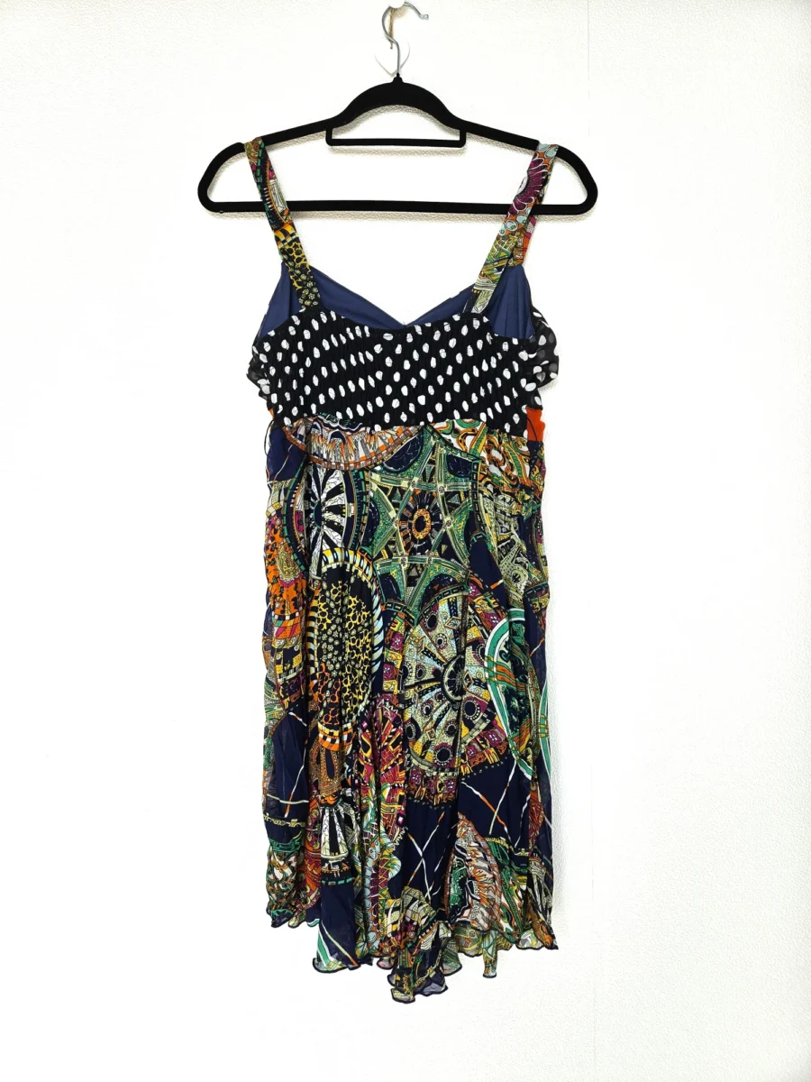 Luchtig vintage zomerjurkje met print | S - Afbeelding 4