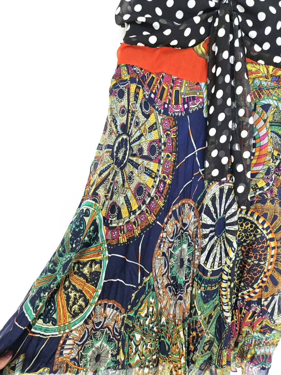 Luchtig vintage zomerjurkje met print | S - Afbeelding 5