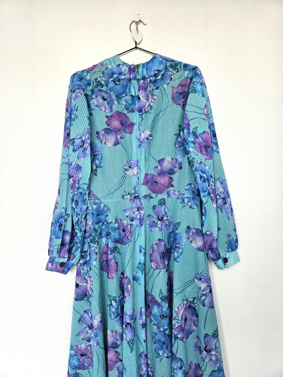 Zwierige 80s vintage jurk met bloemen | S/M - Afbeelding 6