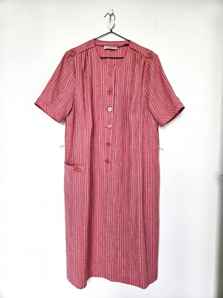 rood wit gestreepte vintage jurk