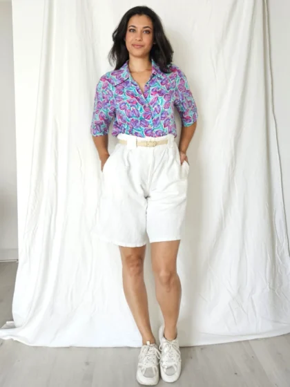 linnen witte shorts