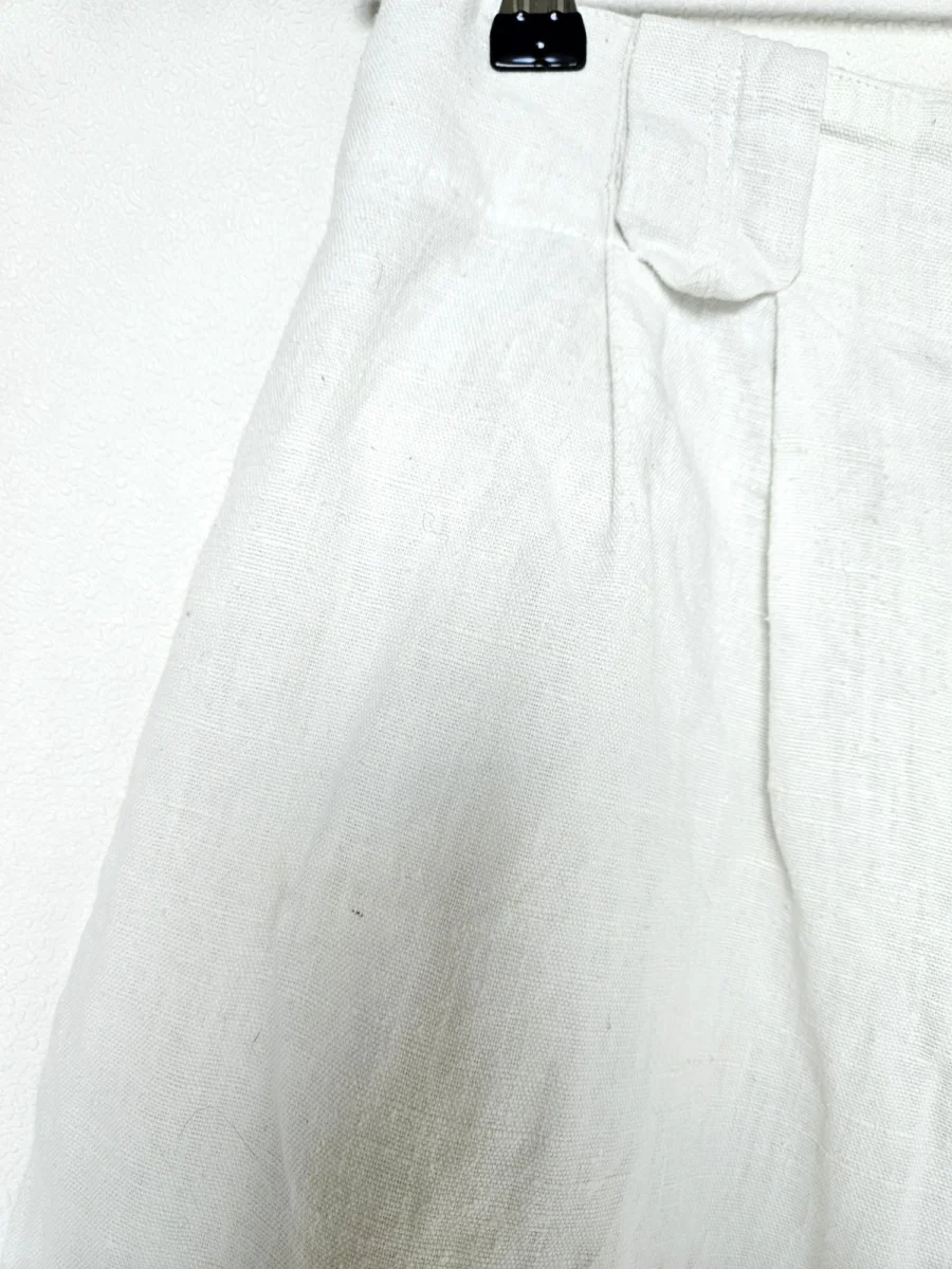 Witte linnen vintage shorts | L - Afbeelding 6